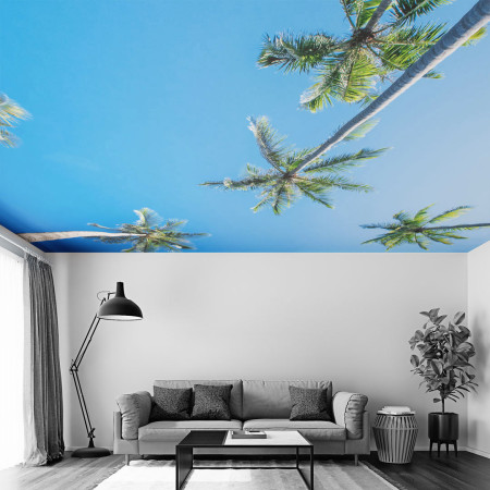 Designdecke - Palmen blauer Himmel