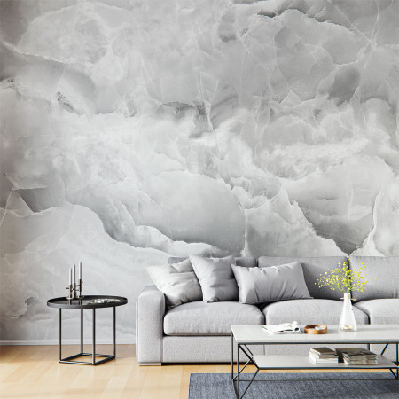 Design-Wandbespannung Marmor Grau