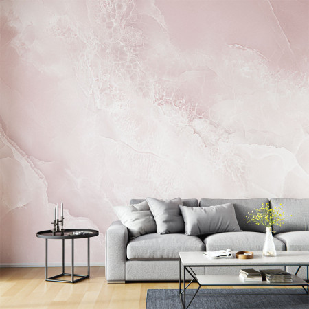 Design-Wandbespannung Marmor Rosa