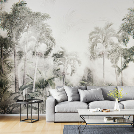 Design-Wandbespannung Palmen