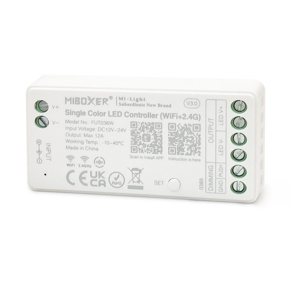 Wifi Universal Dimmer für LED-Bänder 12/24 V