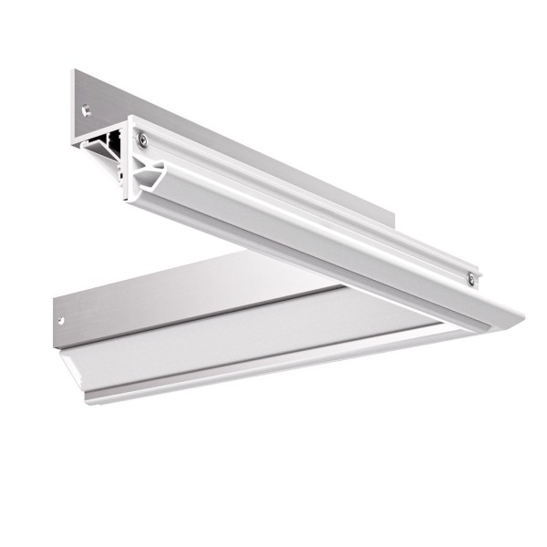 Befestigungsprofil mit LED-Profil, Schattenfuge - Eckenpaar